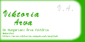 viktoria arva business card